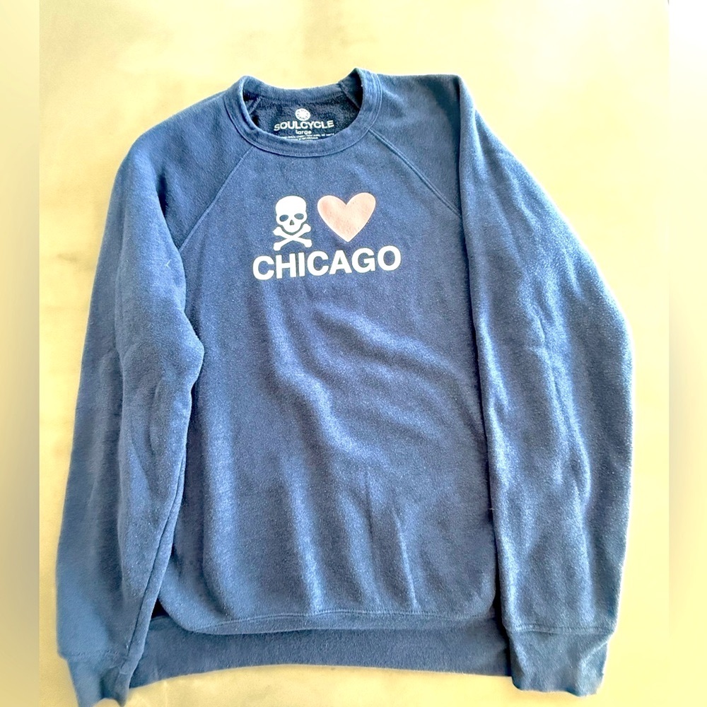 SoulCycle Chicago Blue Crewneck Sweatshirt Women’s Size Large